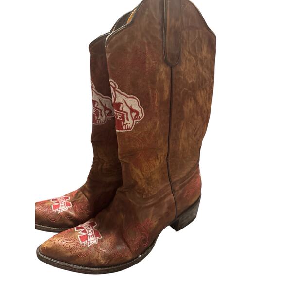 Gameday Size 10B Mississippi State 13” Leather Bootse - Picture 5 of 12